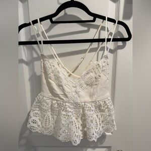 Gianni Bini White Lace Top